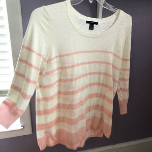 Pink & White striped sweater